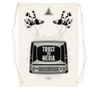 Udaytee Confíe En Los Medios De Comunicación Bolsa De Entrenamiento De Algodón Beige Saco De Gimnasio