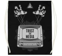 Udaytee Confíe En Los Medios De Comunicación Bolsa De Entrenamiento De Algodón Negro Saco De Gimnasio