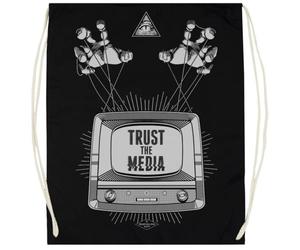 Udaytee Confíe En Los Medios De Comunicación Bolsa De Entrenamiento De Algodón Negro Saco De Gimnasio