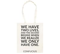 Udaytee Confucio Totebag Shopping Unisex De Algodón Beige Cotton Unisex Totebag Shopping