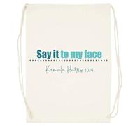 Udaytee Dímelo A La Cara, Kamala Harris 2024 Bolsa De Entrenamiento De Algodón Beige Saco De Gimnasio