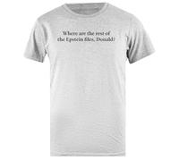Udaytee ¿Dónde Están El Resto De Los Archivos De Epstein Camiseta Básica Algodón Gris Hombre Cotton Male T-Shirt Grey Men