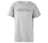 Udaytee ¿Dónde Están El Resto De Los Archivos De Epstein Camiseta Infantil Básica Algodón Gris Cotton Child T-Shirt Grey Kid