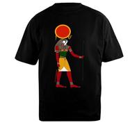 Udaytee El Dios Egipcio Ra es el Sol Camiseta Unisex Negra De Algodón Extragrande Oversized Cotton Black Unisex T-Shirt