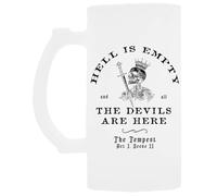 Udaytee El Infierno Está Vacío Todos Los Demonios Vaso Para Beber Cerveza De Vidrio Con Asa Handled Glass Beer Drinking Cup