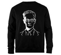 Udaytee Erwin Schrödinger Sweat-Shirt Unisexe Noir À Coupe Simple Sudadera Unisex Negra De Corte Sencillo