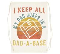 Udaytee Guardo Todos Mis Chistes De Papá En Una Base De Datos Dadabase Vintage Father Dad Bolsa De Entrenamiento De Algodón Beige Saco De Gimnasio
