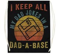 Udaytee Guardo Todos Mis Chistes De Papá En Una Base De Datos Dadabase Vintage Father Dad Bolsa De Entrenamiento De Algodón Negro Saco De Gimnasio