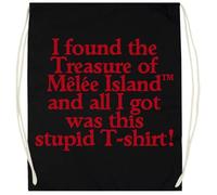 Udaytee I Found The Treasure Of Monkey Island Bolsa De Entrenamiento De Algodón Negro Saco De Gimnasio