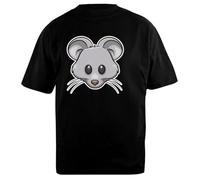 Udaytee Isycheesy Camiseta Unisex Negra De Algodón Extragrande Oversized Cotton Black Unisex T-Shirt