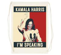 Udaytee Kamala Harris Estoy Hablando De Arte Pop Bolsa De Entrenamiento De Algodón Beige Saco De Gimnasio