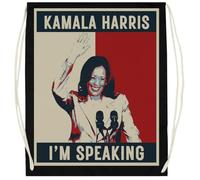 Udaytee Kamala Harris Estoy Hablando De Arte Pop Bolsa De Entrenamiento De Algodón Negro Saco De Gimnasio