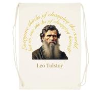 Udaytee León Tolstói El Reino De Dios Bolsa De Entrenamiento De Algodón Beige Saco De Gimnasio Cotton Beige Training Bag Gym Sack