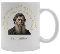 Udaytee León Tolstói El Reino De Dios Taza De Cerámica Blanca Taza Para Beber Bebidas White Ceramic Mug Beverage Drinking Cup