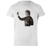 Udaytee María Curie Camiseta Básica Algodón Gris Mujer Basic Cotton Grey Women's T-Shirt