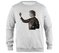 Udaytee María Curie Sudadera Unisex Gris De Corte Sencillo Simple-Fit Pullover Grey Unisex Sweatshirt