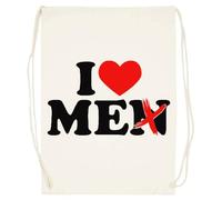 Udaytee Me Amo Amo A Los Hombres Sin La N Bolsa De Entrenamiento De Algodón Beige Saco De Gimnasio