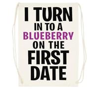 Udaytee Me Convierto En Un Arándano En La Primera Cita Bolsa De Entrenamiento De Algodón Beige Saco De Gimnasio