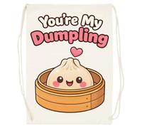 Udaytee Me Encanta Mi Dumpling Bolsa De Entrenamiento De Algodón Beige Saco De Gimnasio Cotton Beige Training Bag Gym Sack