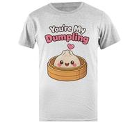Udaytee Me Encanta Mi Dumpling Camiseta Básica Algodón Gris Hombre Cotton Male T-Shirt Grey Men