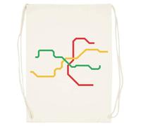 Udaytee Metro De Praga Bolsa De Entrenamiento De Algodón Beige Saco De Gimnasio