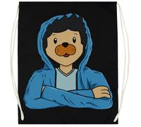 Udaytee Monje Zen Caminante Bolsa De Entrenamiento De Algodón Negro Saco De Gimnasio Cotton Black Training Bag Gym Sack