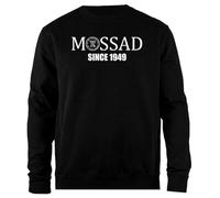 Udaytee Mossad Israel Sweat-Shirt Unisexe Noir À Coupe Simple Sudadera Unisex Negra De Corte Sencillo