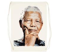 Udaytee Nelson Mandela Bolsa De Entrenamiento De Algodón Beige Saco De Gimnasio Cotton Beige Training Bag Gym Sack