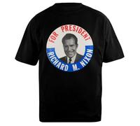Udaytee Nixon para Presidente Camiseta Unisex Negra De Algodón Extragrande Oversized Cotton Black Unisex T-Shirt