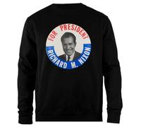 Udaytee Nixon para Presidente Sweat-Shirt Unisexe Noir À Coupe Simple Sudadera Unisex Negra De Corte Sencillo