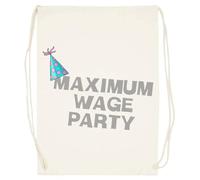 Udaytee Partido Del Salario Máximo Bolsa De Entrenamiento De Algodón Beige Saco De Gimnasio