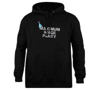 Udaytee Partido del Salario Máximo Sudadera con Capucha De Ajuste Sencillo Sudadera Unisex Negra