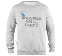 Udaytee Partido del Salario Máximo Sudadera Unisex Gris De Corte Sencillo