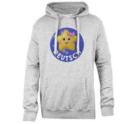 Udaytee Pequeño Trasero De Bebé Alemán Sudadera con Capucha De Corte Sencillo Sudadera Unisex Gris Simple-Fit Hoodie Grey Unisex Sweatshirt