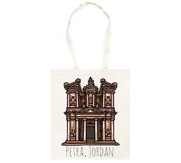 Udaytee Petra Jordan Totebag Shopping Unisex De Algodón Beige Cotton Unisex Totebag Shopping