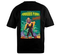 Udaytee Planeta Prohibido Camiseta Unisex Negra De Algodón Extragrande Oversized Cotton Black Unisex T-Shirt