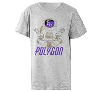 Udaytee Polígono Yoga Zen Criptomonedas Camiseta Infantil Básica Algodón Gris Cotton Child T-Shirt Grey Kid