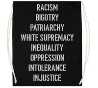 Udaytee Racismo Fanatismo Patriarcado Supremacía Blanca Bolsa De Entrenamiento De Algodón Negro Saco De Gimnasio