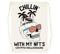 Udaytee Relajándome Con Mis Nft Bolsa De Entrenamiento De Algodón Beige Saco De Gimnasio Cotton Beige Training Bag Gym Sack