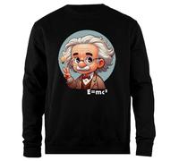 Udaytee Retrato de Albert Einstein Sweat-Shirt Unisexe Noir À Coupe Simple Sudadera Unisex Negra De Corte Sencillo