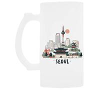 Udaytee Seúl Corea Del Sur Vaso Para Beber Cerveza De Vidrio Con Asa Handled Glass Beer Drinking Cup
