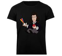 Udaytee Sir Isaac Newton Camiseta Básica Algodón Negra Mujer Basic Cotton Black Women's T-Shirt