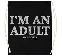 Udaytee Soy Un Adulto Técnicamente Bolsa De Entrenamiento De Algodón Negro Saco De Gimnasio