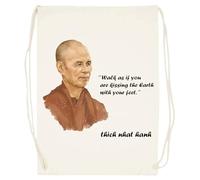 Udaytee Thich Nhat Hanh Bolsa De Entrenamiento De Algodón Beige Saco De Gimnasio Cotton Beige Training Bag Gym Sack