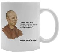 Udaytee Thich Nhat Hanh Taza De Cerámica Blanca Taza Para Beber Bebidas White Ceramic Mug Beverage Drinking Cup