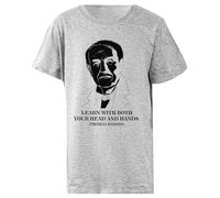 Udaytee Thomas Edison Camiseta Infantil Básica Algodón Gris Cotton Child T-Shirt Grey Kid