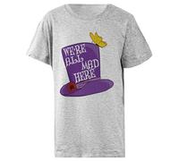 Udaytee Todos Estamos Locos Aquí Alicia En El País De Las Maravillas Camiseta Infantil Básica Algodón Gris Cotton Child T-Shirt Grey Kid