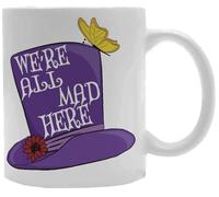 Udaytee Todos Estamos Locos Aquí Alicia En El País De Las Maravillas Taza De Cerámica Blanca Taza Para Beber Bebidas White Ceramic Mug Beverage Drinking Cup