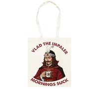 Udaytee Vlad El Empalador Las Mañanas Son Horribles Totebag Shopping Unisex De Algodón Beige Cotton Unisex Totebag Shopping