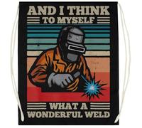 Udaytee Y Pienso Para Mí Mismo: ¡Qué Maravilloso Soldador! Bolsa De Entrenamiento De Algodón Negro Saco De Gimnasio